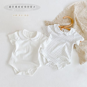 Pure Cotton Vải Bông Sơ Sinh Mùa Hè Em Bé Quần Áo Ngắn Tay Áo Liền Quần Em Bé Grow Em Bé Bộ Đồ Liền Quần Cho Bé Trai Và Bé Gái Ở Trung Quốc