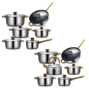 12PCS Pots and Pans Set Non-Toxic Kitchen Cooking Set Dishwasher Safe Utensil Set for Everyday Cooking