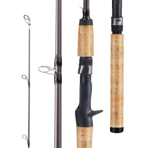 Sougayilang 2.1m Lure Fishing Rod Carbon Fibre Bass Trout Rods Cork Handle Spinning Casting Fishing Rods for Freshwater Fishing