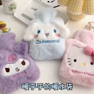 1000ml Portable Plush Hot Water Bag Thick Bag Heat Pad Period Pain Relieve Keep Warm Cute Warm Water Bag