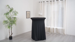 ACEVE DREAM READY STOCK 2 FT Skirt Elastic Round Cocktail Table Top Cloth Cover Kain Sarung Alas Meja Bulat Bar Tinggi