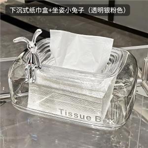 COCOHOME Luxury Creative Tissue Box High-End Feeling Home Use Dinner Napkin Box Storage Organizer Plastic Material