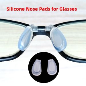 Integrated Plastic Silicone Saddle Nose Pads for Glasses Comfortable Anti-Slip Transparent Insertable Nasal Pads Optical Accessories