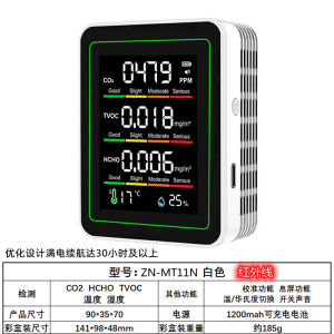 5-in-1 Indoor Outdoor Air Quality Detector New Home Decoration Formaldehyde CO2 TVOC Thermometer Humidity Meter USB Powered