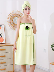 Wearable Bath Towel Womens Home Use Quick Dry Absorbent Non-Cotton Shedding Free Cape Dry Hair Cap Set Tube Top Bath Robe