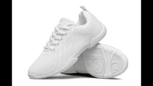 BAXINIER Girls White Cheerleading Shoes Lightweight Youth Competition Cheer Sneakers Kids Training Dance Tennis Shoes