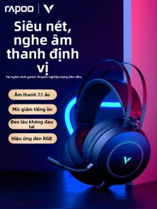 Rapoo | Tai Nghe Chơi Game RGB 7.1 Âm Thanh Bao Quanh E-Sports Hủy Tiếng Ồn Có Micro USB Dây