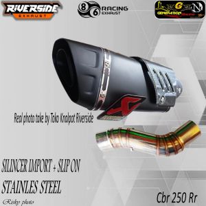knalpot racing Akrapovic Evolution Line Black Import Taiwan silinser silincer plus slip on ninja 250fi ninja karbu ninja mono ninja z250 r25 mt25 cbr 250rr