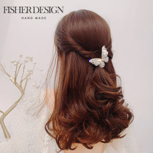 Kẹp Tóc Bướm Kiểu Hàn Quốc Thời Trang Thanh Lịch Kẹp Tóc Đuôi Ngựa Chữ I Kẹp Tóc Mái Sau Kẹp Tóc Kim Loại Đính Đá Nhân Tạo