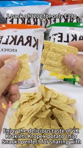 Discover the Ultimate 2-in-1 Snack Set: Kraklets Kropek & Cheese Flavored Potato Chips
