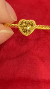 Poh Heng Jewellery 24K Heart Shape Ring in Yellow Gold[Price By Weight]