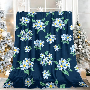 Beast Kingdom | Mocha Daisy Polka Dots Cute Pattern Durable Comfortable Fade Resistant Bed Blanket Super Cozy for Cold Winter Nights Snuggling
