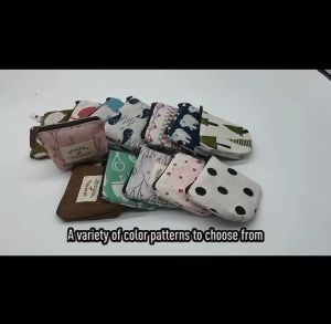 Alex Mall COD Elegant Floral Canvas Coin Purse with Zipper Closure - Womens Mini Pouch