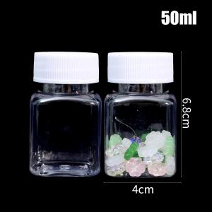 20Pcs Plastic Clear Empty Bottles PET Seal Bottles Container with Cap Packing Bottles 30/50/80ml