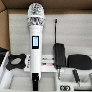 Pearl White Wireless Handheld Microphone 4018 New Model for Stage Performance KTV Home Singing Roadshow Meeting And Entertainment