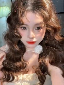 Rednote Best Seller】Mrs.H Contact Lens Yearly Doriscon Brown Contact Lens with Power(0.00~-8.00) 14.5mm Soft Nature Contact Lenses Free lens case