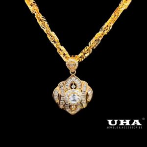 M1533 Mặt và dây chuyền nữ thiết kế sang trọng đính đá sáng lấp lánh UHA