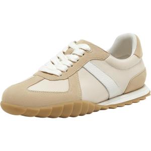 Womens Autumn Retro Soft-sole Color Block Shoes