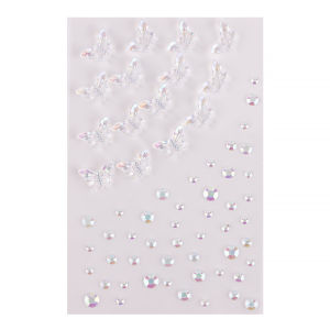 สติกเกอร์เด็กอุปกรณ์เสริมใบหน้าสติกเกอร์เพชรไข่มุกผีเสื้อ