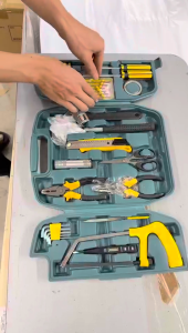 SG RumahHome® 27PCS Hardware Tool Set | Screwdriver Wrench Hammer Spanner Kit | Home Repair DIY Spanar Box | Gift Toolbox