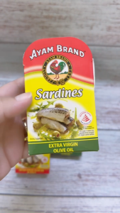[Hộp Chữ Nhật XANH LÁ 120g] CÁ TRÍCH NGÂM DẦU Ô LIU NGUYÊN CHẤT [MALAYSIA] AYAM BRAND Sardines in Extra Virgin Olive Oil (HALAL)