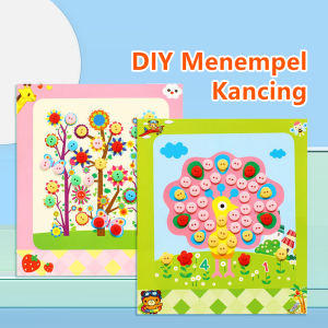 BEVAVAR Handmade DIY Mainan Lukisan Kancing Kartun Untuk Anak Edukasi Montessori
