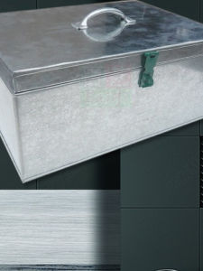 Small Iron Case Cash Register Iron Money Box Stall Commercial Cash Box with Lock Tool Stainless Steel Rectangular Storage Box