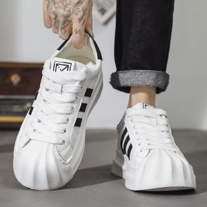 Mens Shell Head Shoes Spring Autumn Casual Sports Thick Bottom Heightening White Sneakers Versatile Comfortable Breathable
