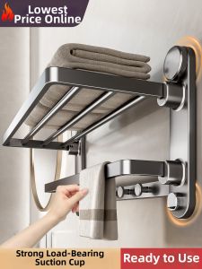 Four Suction Cups Bathroom Shelf