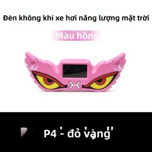 Đèn LED Năng Lượng Mặt Trời Hình Mắt Quỷ Trang Trí Nội Thất Ô Tô Không Dây Sạc USB Có Chức Năng Thở Đèn Trang Trí Nội Thất Đa Năng Với Đế Hút