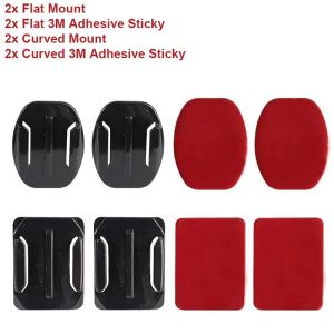 Premium Universal Helmet Adhesive Flat & Curved Mounts for GoPro Hero 13-8 SJCAM Insta360 AKASO DJI Osmo Action Camera Accessori