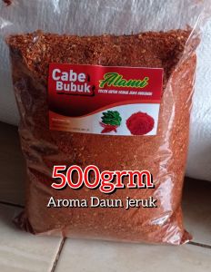 Cabe Bubuk Kasar Aroma Daun Jeruk Asli Pedas kualitas bsgus 1kg