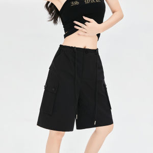 American Style High Waist Workwear Shorts Womens Thin New Summer Loose Casual Sports Five-Point Quick Dry Cotton Pants