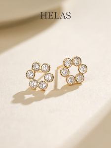 Helas | Cultivated Diamond 9K Gold Earrings