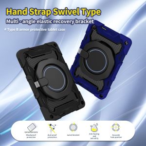 Kids 3 Layer Heavy Duty Shockproof Case for Redmi Pad 2 SE 9.7 2026 CaseXiaomi POCO Pad C1 Casewith Rotating Stand & Pen Holder & Shoulder Strap