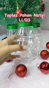 Toples Pohon Natal 14x5 cm - Tempat Permen Snack Unik Wadah Hampers Christmas LL123