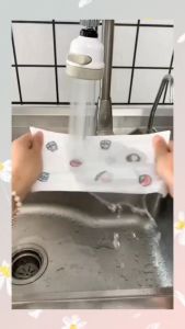 Cuộn Khăn Giấy Vải Họa Tiết Hoa Lá Lau Đa Năng Lau Bếp Lau Chén Bát - Có Thể Tái Sử Dụng - Siêu Thấm Hút