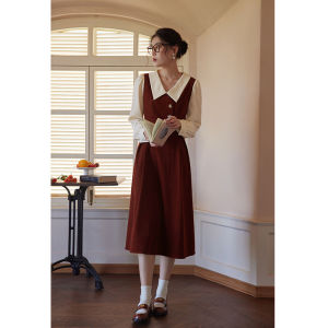 DUSHU | Plus Size Autumn Winter Red Dress For Formal Occasions