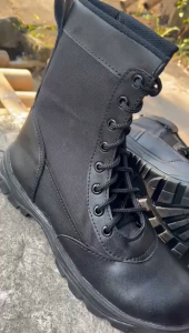 Cuero Sepatu Boot Swat Kulit Model Swat