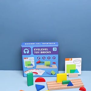 Logical Thinking Game Sensory Eyelever Block Toy Brick Visual Perception Geometric Space Imagination Training Toy-T184