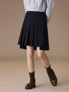 Spring Autumn Plaid Skirt for Girls Toddler Kids A-Line Mini Skirt School Uniform Style Polyester Fiber High Waist Midi Skirt