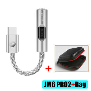 JCALLY JM6 Pro2 Type C to 3.5mm Headphone Adapter Headphone Power Amplifier Digital Audio Decoder Hi-Fi Audio Adapter