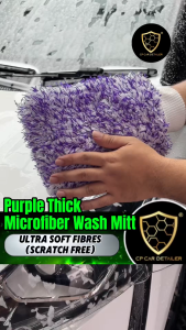 「CP CAR Detailer」Thick Microfiber Wash Mitt Extra Thick Car Wash Glove High Density No Scratch Clean Sarung Cuci Kereta