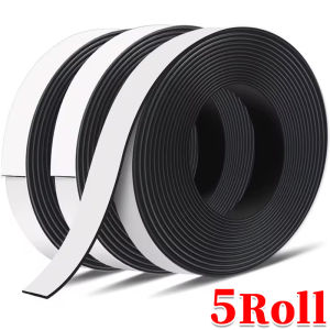 5Roll Magnetic Strips with Adhesive / Flexible Magnetic Rubber Strip Tape / Strong Self Adhesive Magnet Strips / Free Cutting DIY Ferrite Magnet Strip