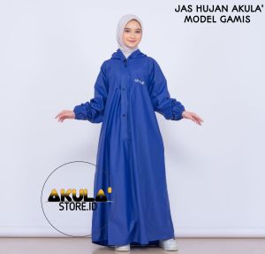 Jas Hujan Wanita Muslimah Setelan Gamis By AKULA Original Tebal Lentur Anti Rembes
