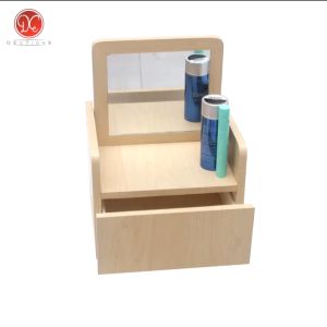 Meja Rias Laci Minimalis Kaca Cermin Lipat/Nakas Kotak Penyimpanan Kosmetik/Make Up Kamar Tidur