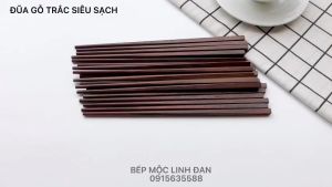 Đũa Trắc Tự Nhiên Việt Nam Siêu Sạch HAHANCO [CTL701TV] Bộ 10 Đôi Vuông