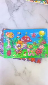 Mainan Puzzle Kayu Anak Karakter Kartun Hewan Kids Wooden Jigsaw Puzzle Cartoon Edukasi Anak Dovana