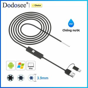 Camera Nội Soi Dodosee 3.9mm HD 3 Trong 1 Máy Soi Nội Soi Ô Tô Camera Mini 720p Cho Android Mac Windows Micro USB Type C