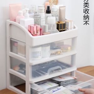 Cosmetics Storage Box Drawer Jewelry Box Dresser Shelf Transparent Desktop Organizer Box Plastic Storage Rack
